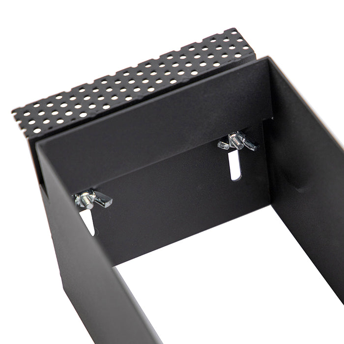 QAZQA Smart inbouwspot zwart trimless 2-lichts incl. 2 Wifi GU10 70mm