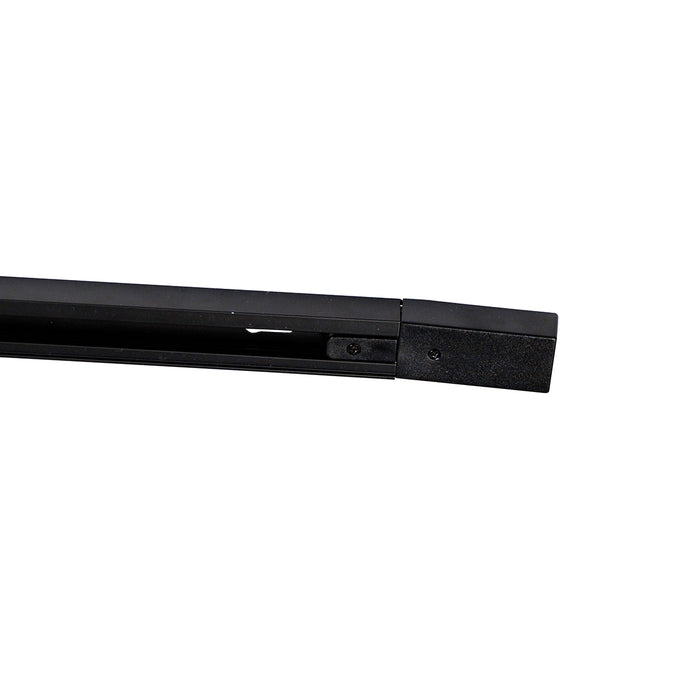 QAZQA Modern railsysteem met 5 spots zwart met donker brons 1-fase -