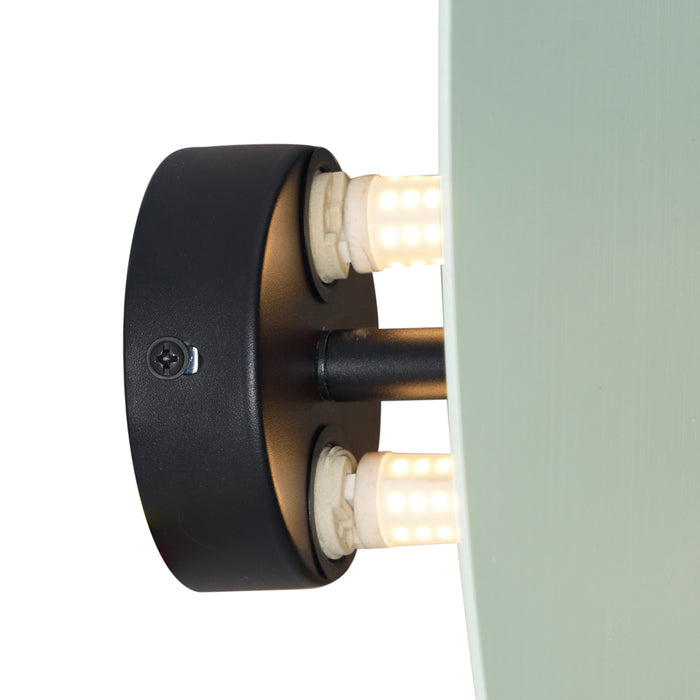 QAZQA Design wandlamp groen organisch 32cm 2-lichts - Pulley