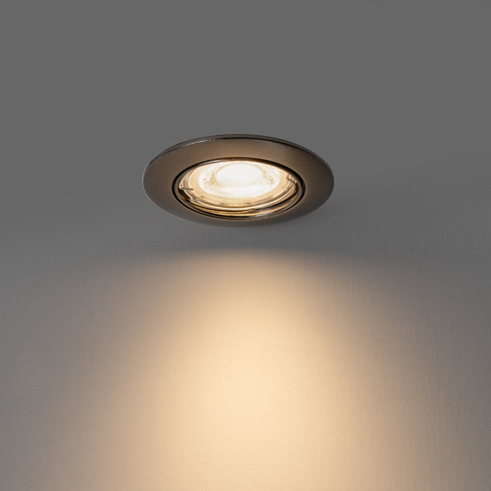 QAZQA Set van 6 moderne inbouwspots gunmetal GU10 50mm rond