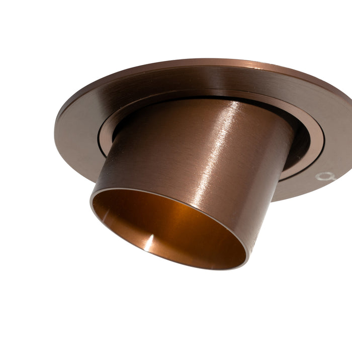 QAZQA Set van 6 inbouwspots donkerbrons GU10 35mm rond kantelbaar -