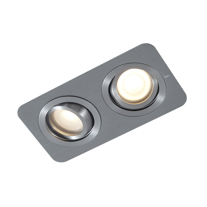 QAZQA Set van 6 afgeronde inbouwspots gunmetal GU10 50mm draai- en