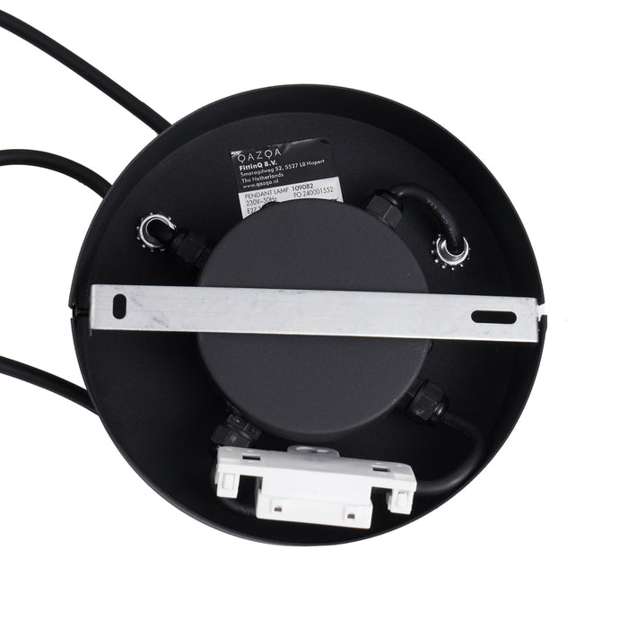 QAZQA Buiten hanglamp zwart 3-lichts IP44 - Cava