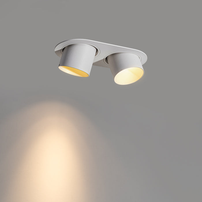 QAZQA Set van 6 inbouwspots wit GU10 70mm kantelbaar 2-lichts -