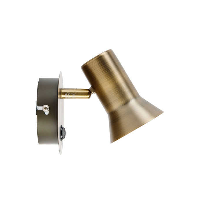 QAZQA Smart wandspot brons draai- en kantelbaar met schakelaar incl.