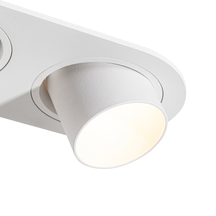 QAZQA Set van 6 inbouwspots wit GU10 35mm kantelbaar 2-lichts -