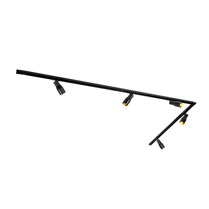 QAZQA Modern railsysteem met 5 spots zwart 1-fase - Iconic Kohua