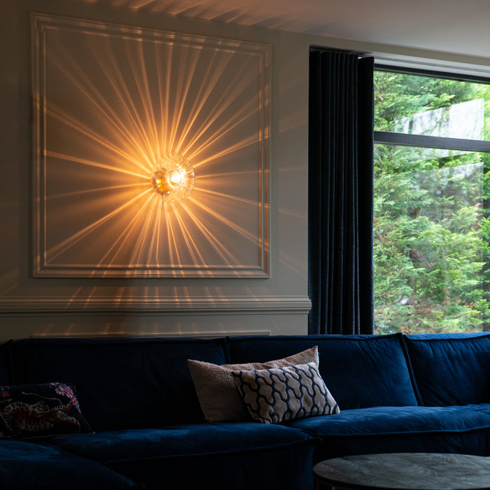 QAZQA Smart wandlamp goud met glas incl. Wifi P45 - Ayesha