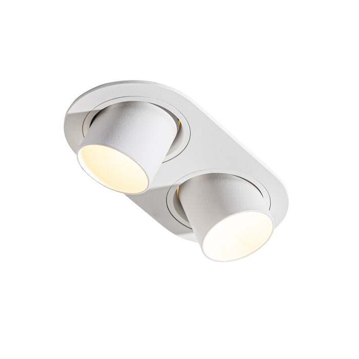 QAZQA Set van 6 inbouwspots wit GU10 35mm kantelbaar 2-lichts -