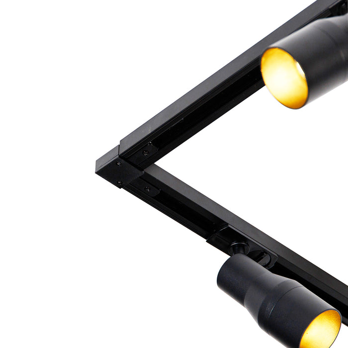 QAZQA Modern railsysteem met 5 spots zwart 1-fase - Iconic Kohua