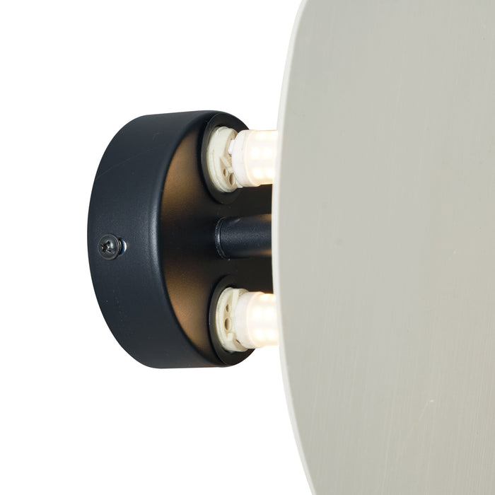 QAZQA Design wandlamp beige organisch 20 cm 2-lichts - Pulley