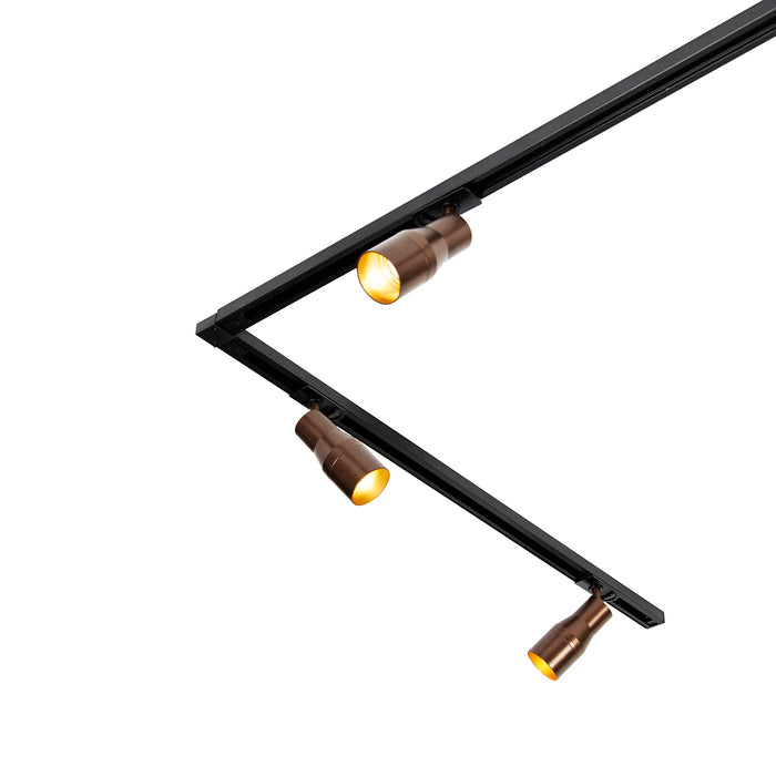 QAZQA Modern railsysteem met 5 spots donker brons 1-fase - Iconic