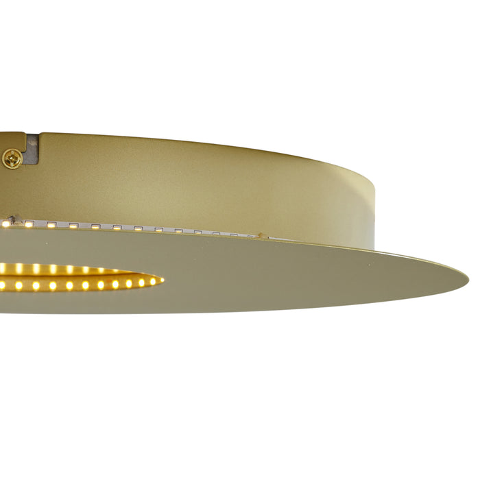 QAZQA Moderne plafondlamp goud 40cm incl. LED 3-staps dimbaar -