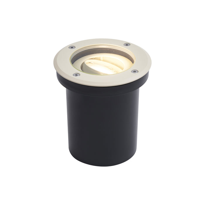 QAZQA Moderne grondspot beige GU10 50mm verstelbaar IP65 - Delux