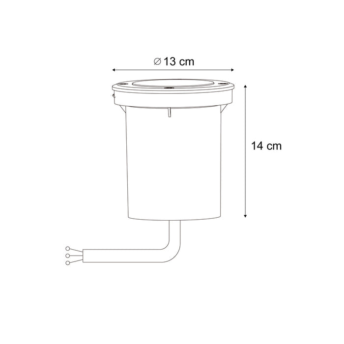 QAZQA Moderne grondspot beige GU10 50mm verstelbaar IP65 - Delux
