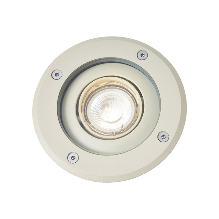 QAZQA Moderne grondspot beige GU10 50mm verstelbaar IP65 - Delux