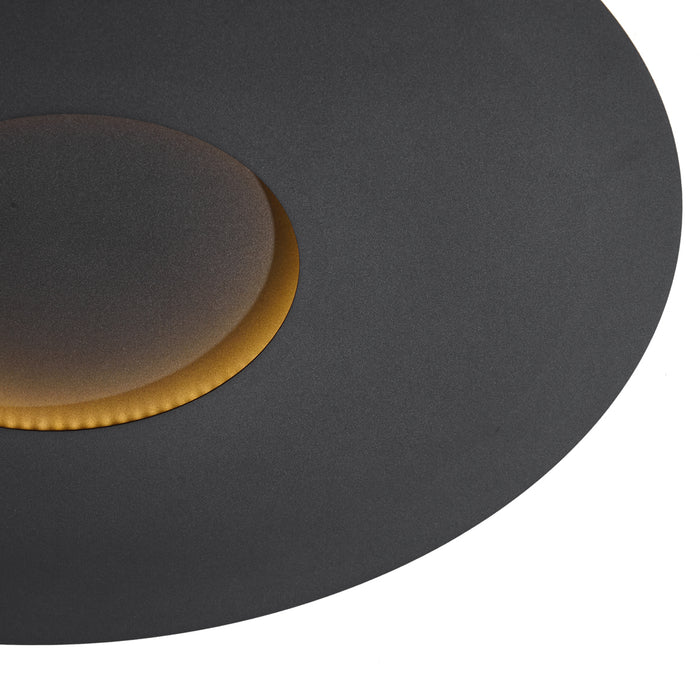 QAZQA Moderne plafondlamp zwart 60cm incl. LED 3-staps dimbaar -