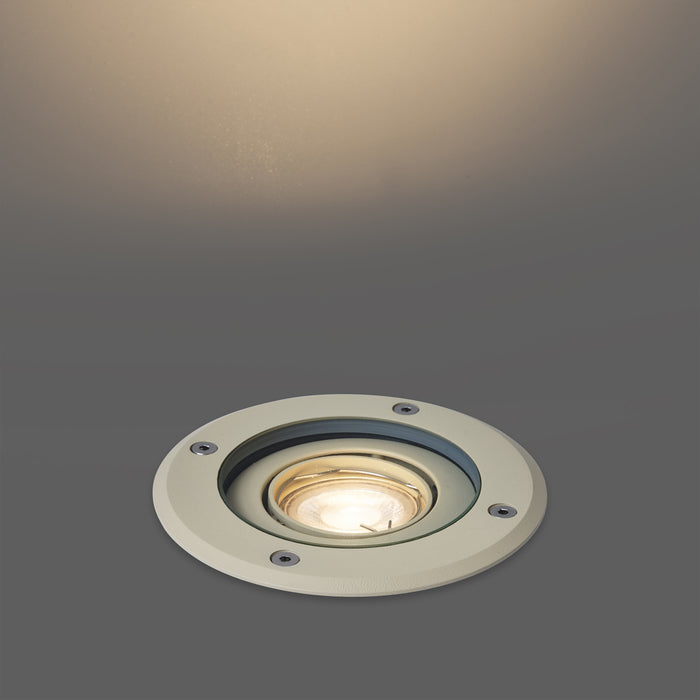 QAZQA Moderne grondspot beige GU10 50mm verstelbaar IP65 - Delux