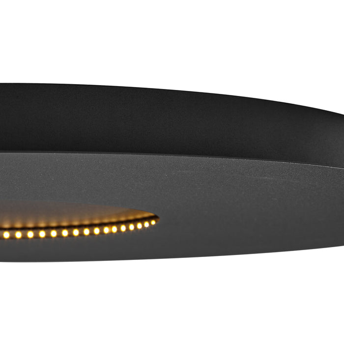 QAZQA Moderne plafondlamp zwart 60cm incl. LED 3-staps dimbaar -