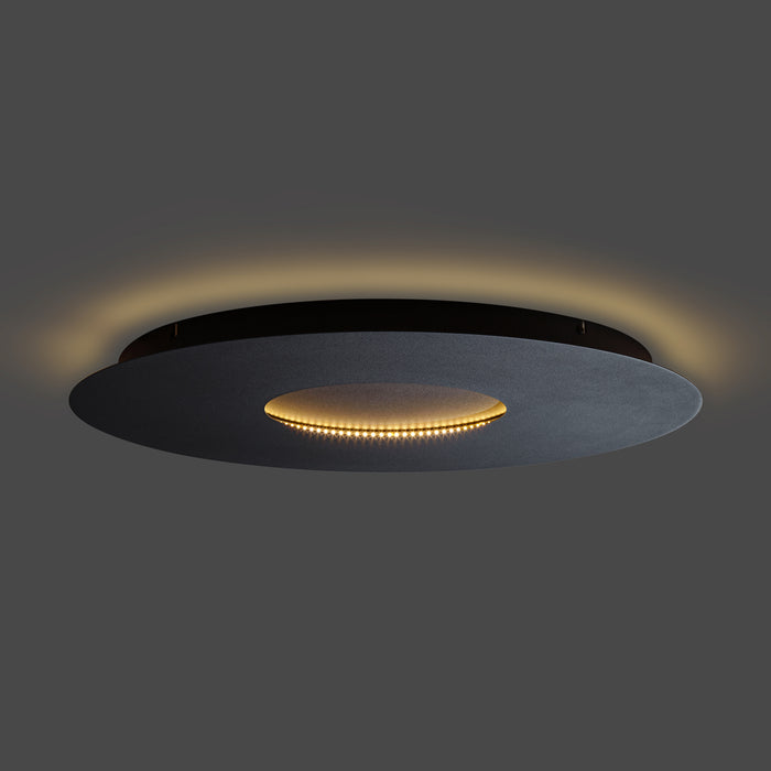 QAZQA Moderne plafondlamp zwart 60cm incl. LED 3-staps dimbaar -