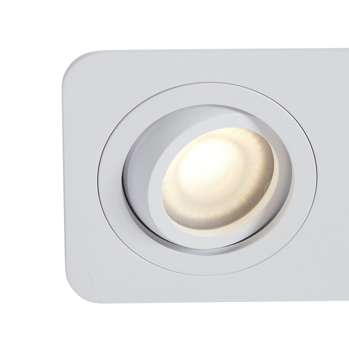 QAZQA Afgeronde inbouwspot wit GU10 50mm draai- en kantelbaar IP44