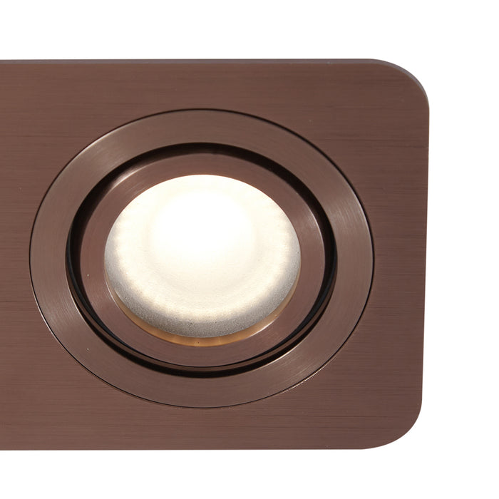 QAZQA Afgeronde inbouwspot donkerbrons GU10 50mm draai- en kantelbaar