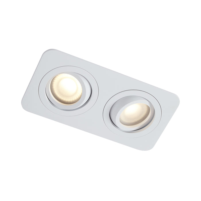 QAZQA Afgeronde inbouwspot wit GU10 50mm draai- en kantelbaar IP44