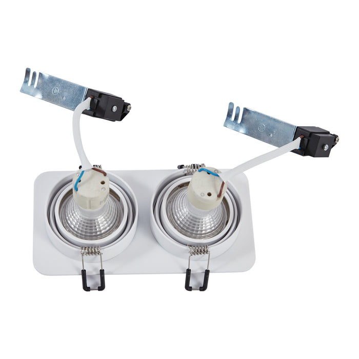 QAZQA Afgeronde inbouwspot wit GU10 50mm draai- en kantelbaar IP44