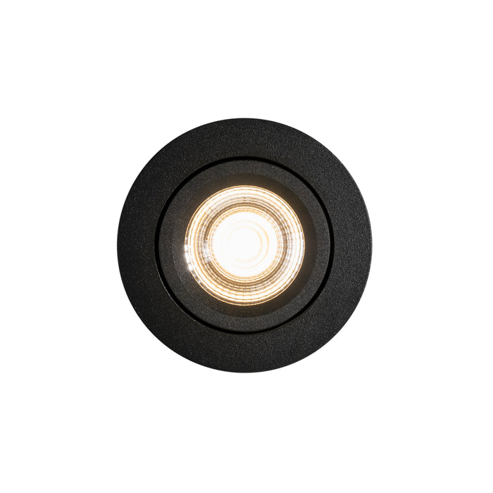 QAZQA Set van 6 inbouwspots zwart kantelbaar 8,2cm incl. LED dim to