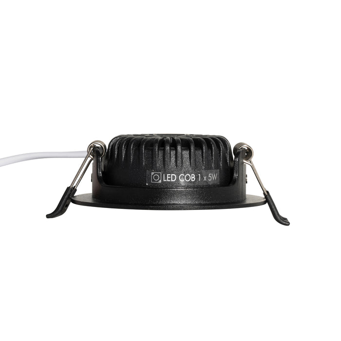 QAZQA Set van 6 inbouwspots zwart kantelbaar 8,2cm incl. LED dim to