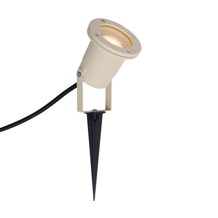QAZQA Prikspot beige GU10 50mm verstelbaar IP65 incl. snoer en