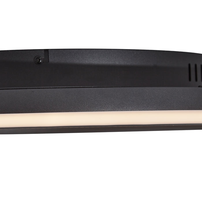 QAZQA Design plafondlamp zwart met vilt incl. LED 3-staps dimbaar -