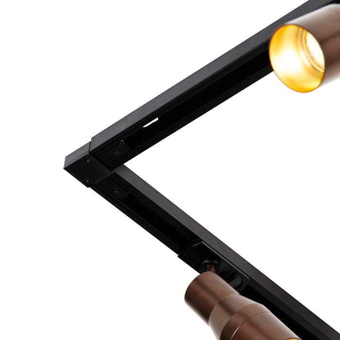 QAZQA Modern railsysteem met 5 spots donker brons 1-fase - Iconic