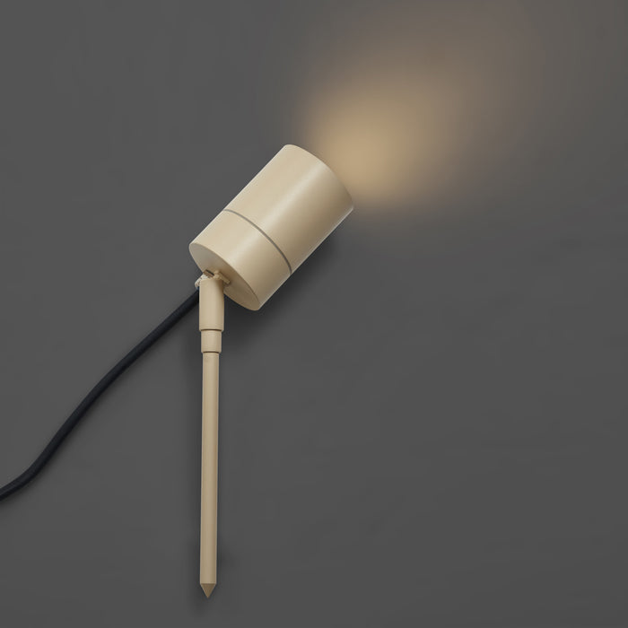 QAZQA Prikspot crème GU10 50mm verstelbaar IP44 incl. snoer en