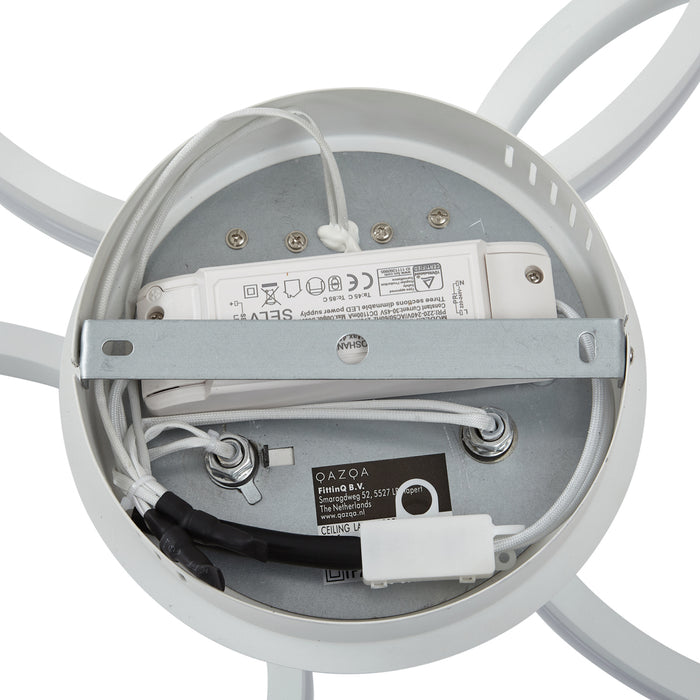 QAZQA Plafondlamp wit incl. LED 3-staps dimbaar 3-lichts - Navara