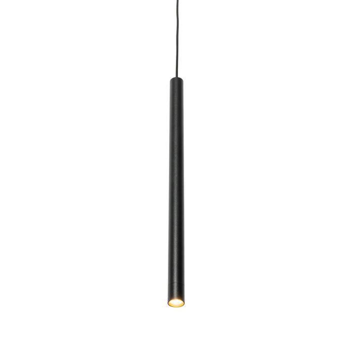 QAZQA Modern railsysteem met 5 hanglampen zwart 1-fase - Iconic Frini
