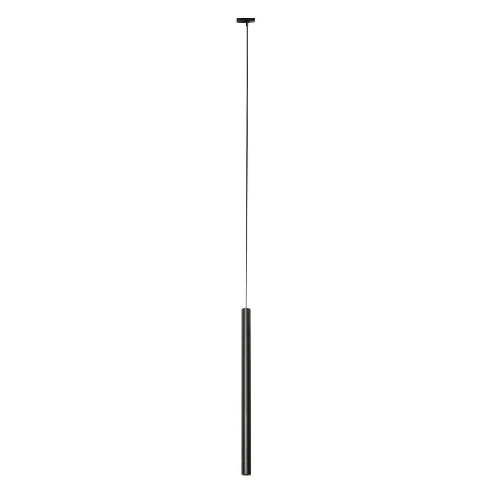 QAZQA Modern railsysteem met 5 hanglampen zwart 1-fase - Iconic Frini