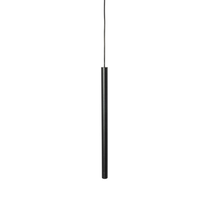 QAZQA Modern railsysteem met 5 hanglampen zwart 1-fase - Iconic Frini