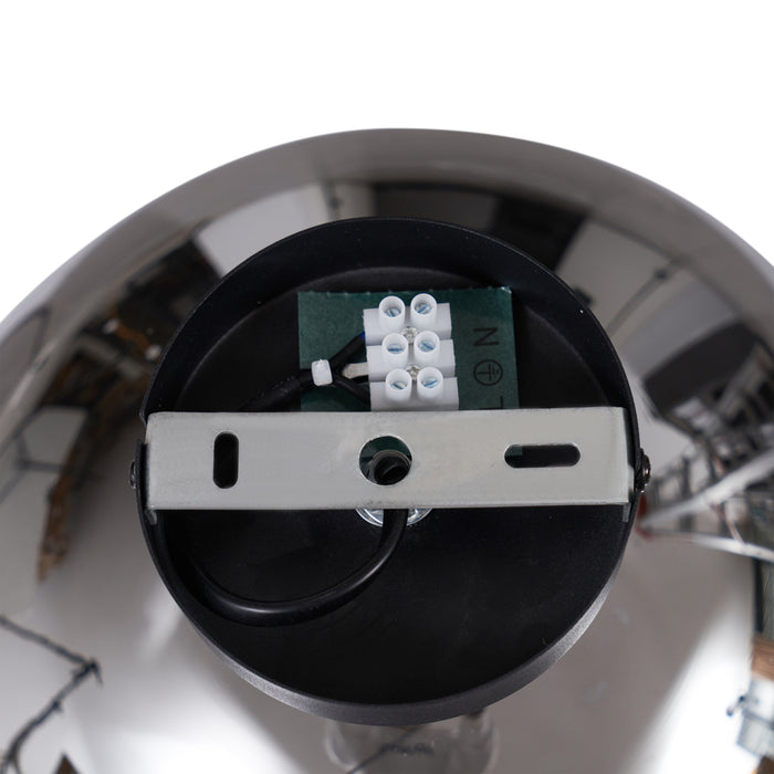 QAZQA Art Deco plafondlamp zwart met smoke glas - Sandra