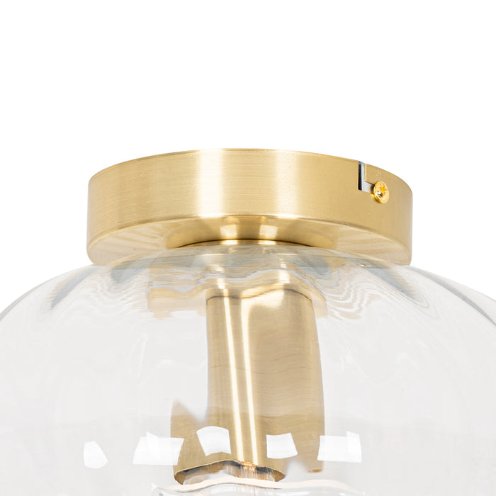 QAZQA Smart plafondlamp goud met glas incl. Wifi P45 - Ayesha