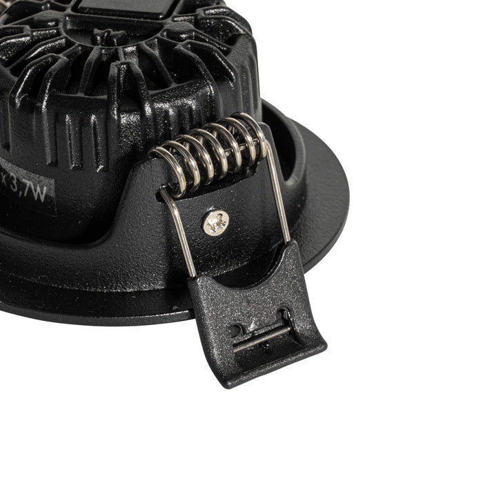 QAZQA Set van 6 inbouwspots zwart kantelbaar 6,5cm incl. LED IP54