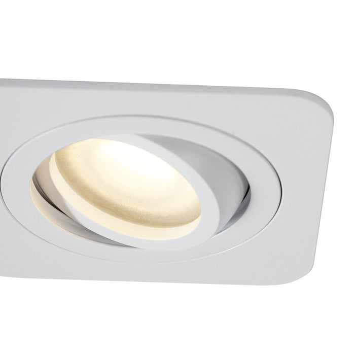 QAZQA Set van 6 afgeronde inbouwspots wit GU10 50mm draai- en