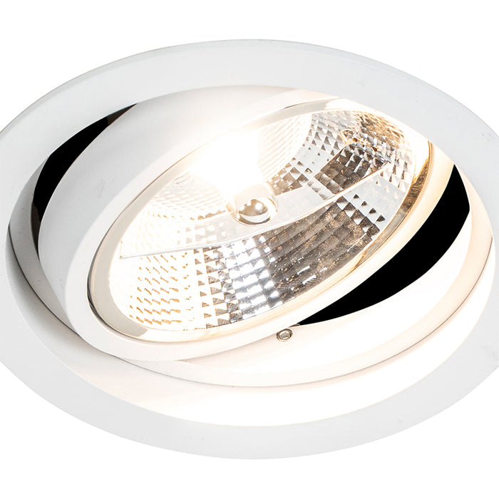 QAZQA Smart ronde inbouwspot wit verstelbaar incl. Wifi GU10 111m -
