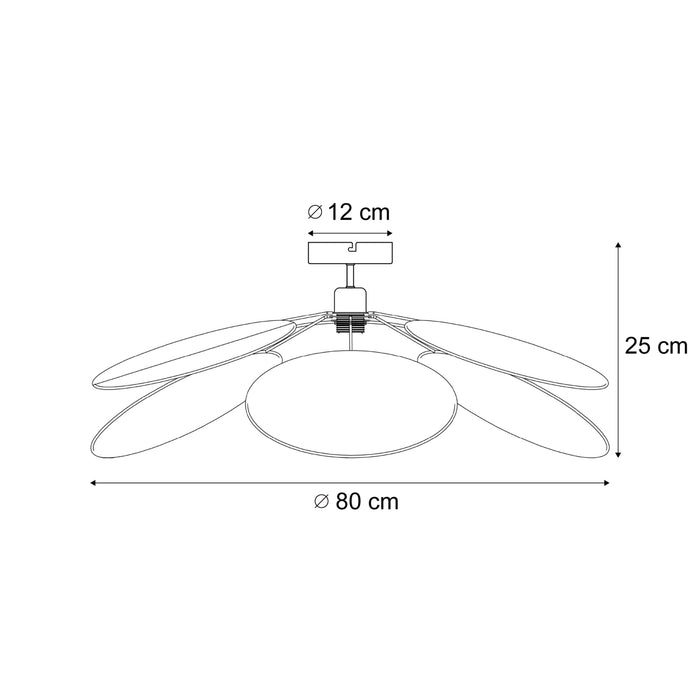 QAZQA Japandi plafondlamp crème met linnen kap - Aisha