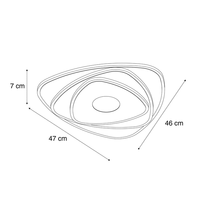 QAZQA Design plafondlamp wit met donkergrijs organisch incl. LED