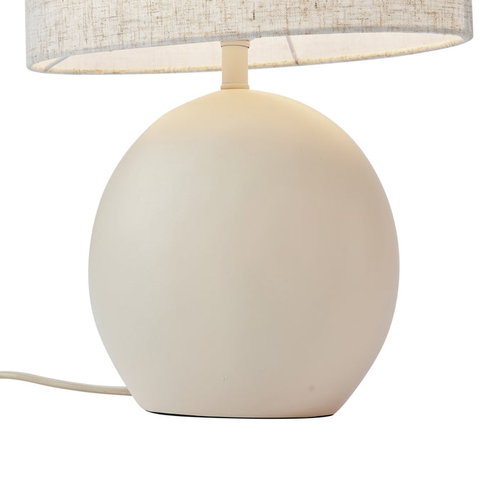 QAZQA Japandi tafellamp beige met linnen kap - Timo