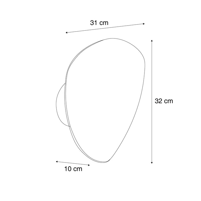 QAZQA Design wandlamp brons organisch 32cm 2-lichts - Pulley