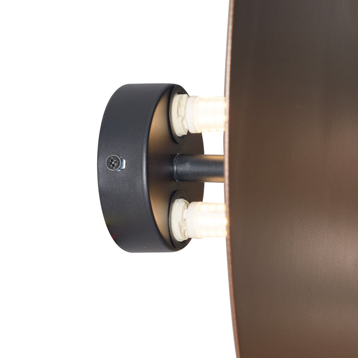 QAZQA Design wandlamp brons organisch 32cm 2-lichts - Pulley