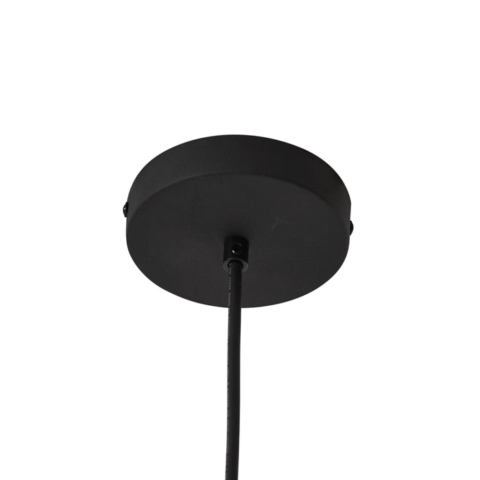 QAZQA Buiten hanglamp zwart met groene kap van touw IP44 - Cava Jayla