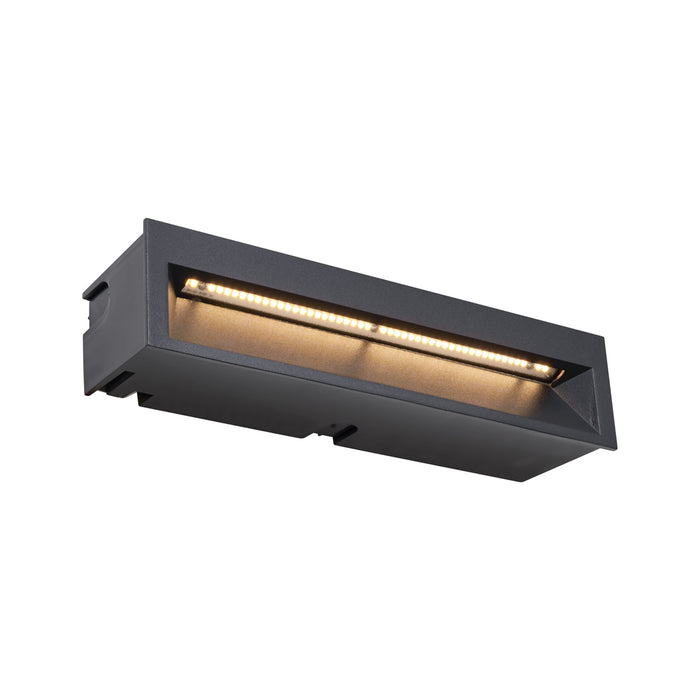 QAZQA Moderne inbouw wandlamp zwart 28cm incl. LED IP65 - Mert